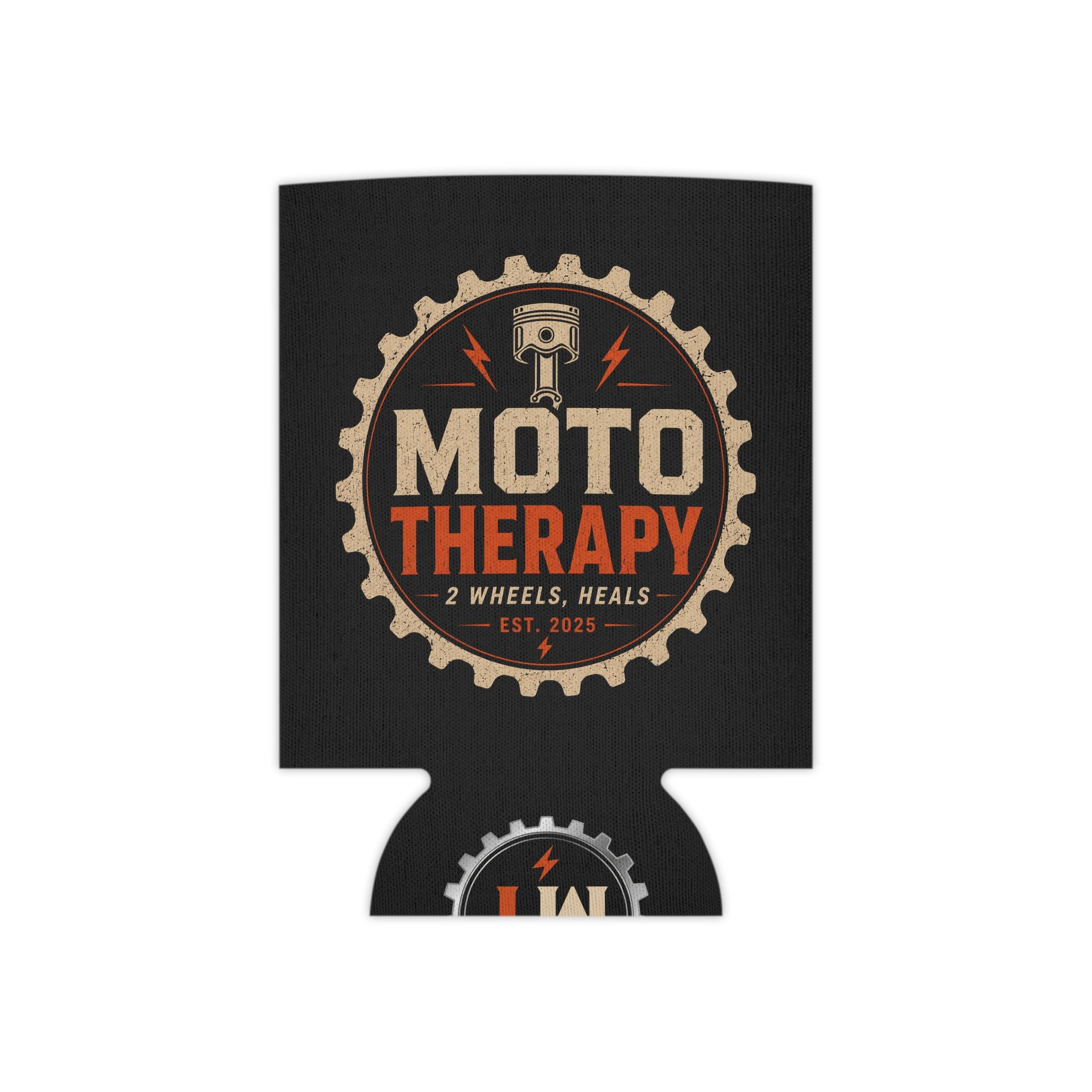 Can Cooler - "Moto Therapy" Motorcycle Gear Logo Cooler