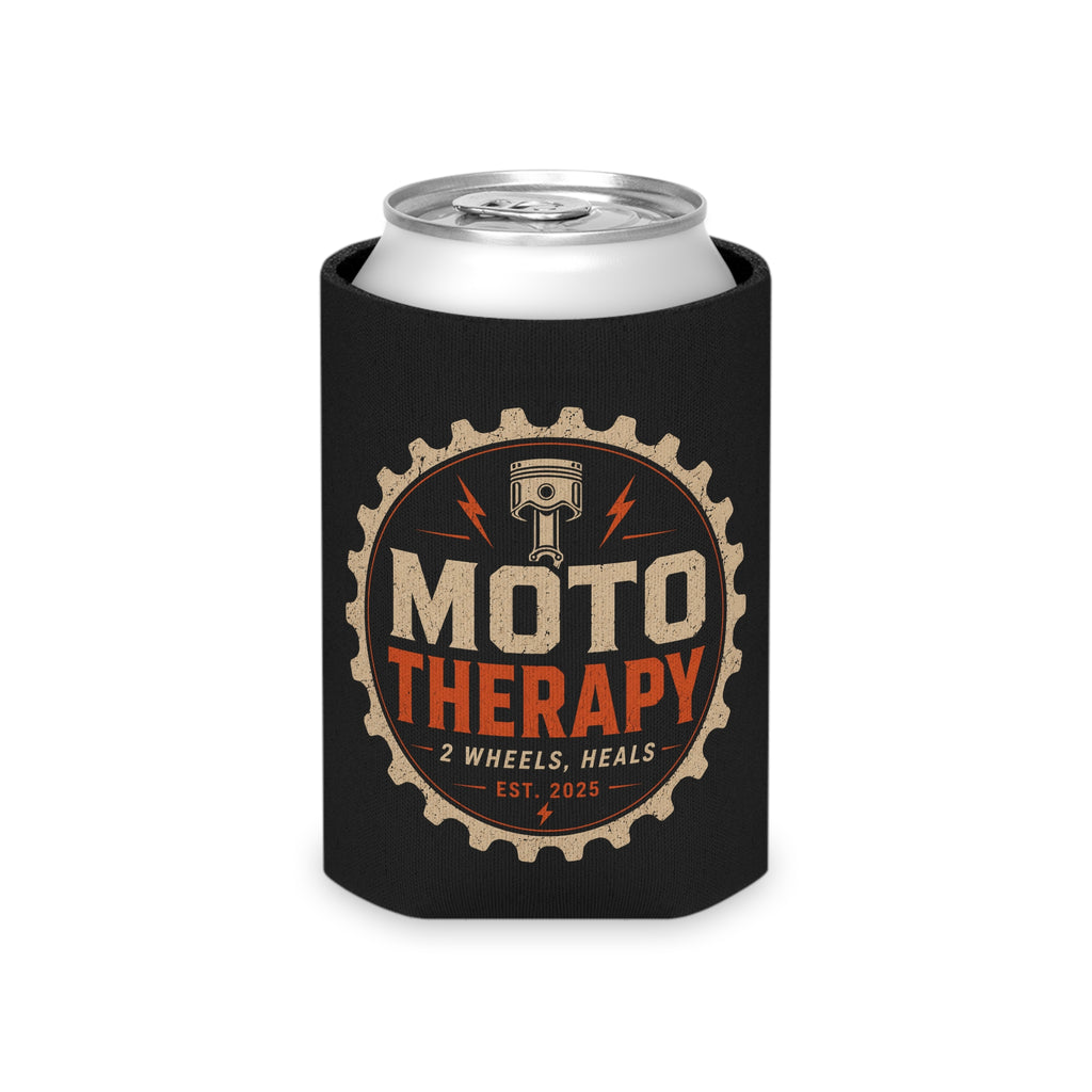 Can Cooler - "Moto Therapy" Motorcycle Gear Logo Cooler