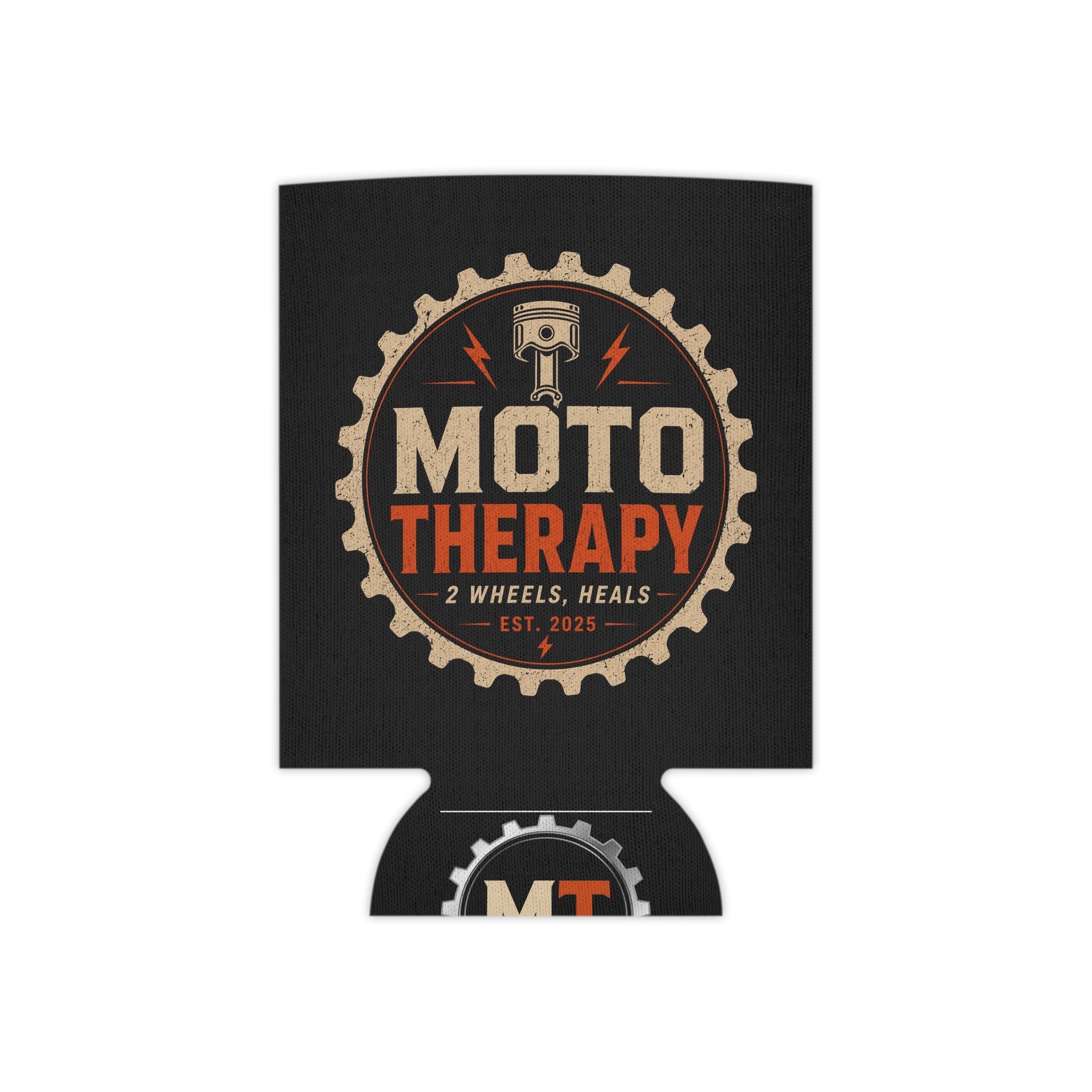 Can Cooler - "Moto Therapy" Motorcycle Gear Logo Cooler