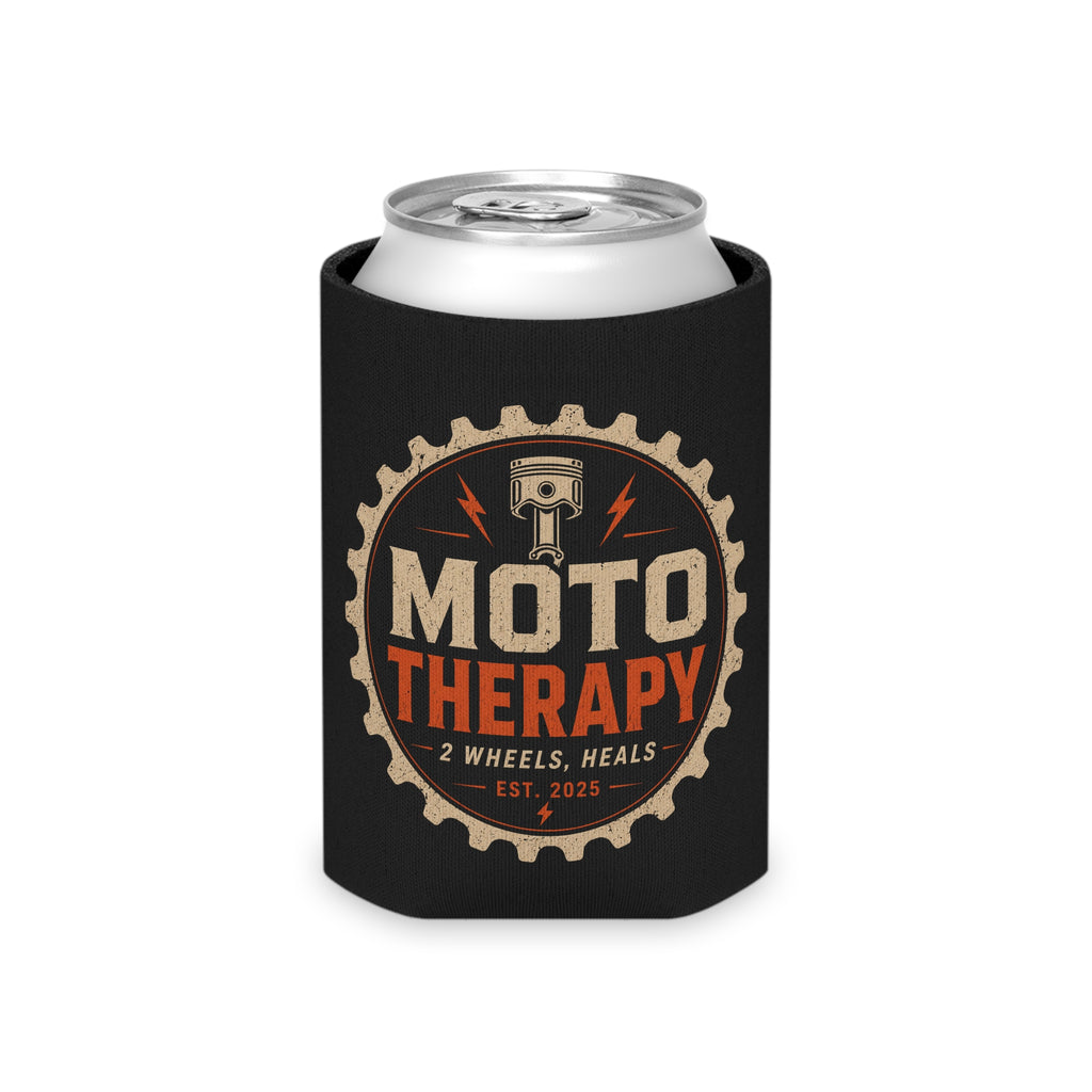 Can Cooler - "Moto Therapy" Motorcycle Gear Logo Cooler